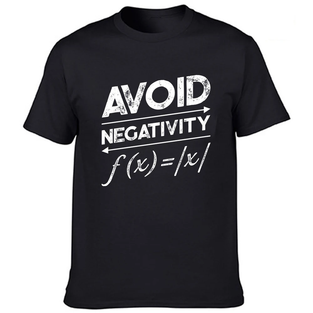 Avoid Negativity Men Funny Mathematics Absolute Value Tshirt Math Function Geek T Shirt Summer Tops Tee Clothes High Quality