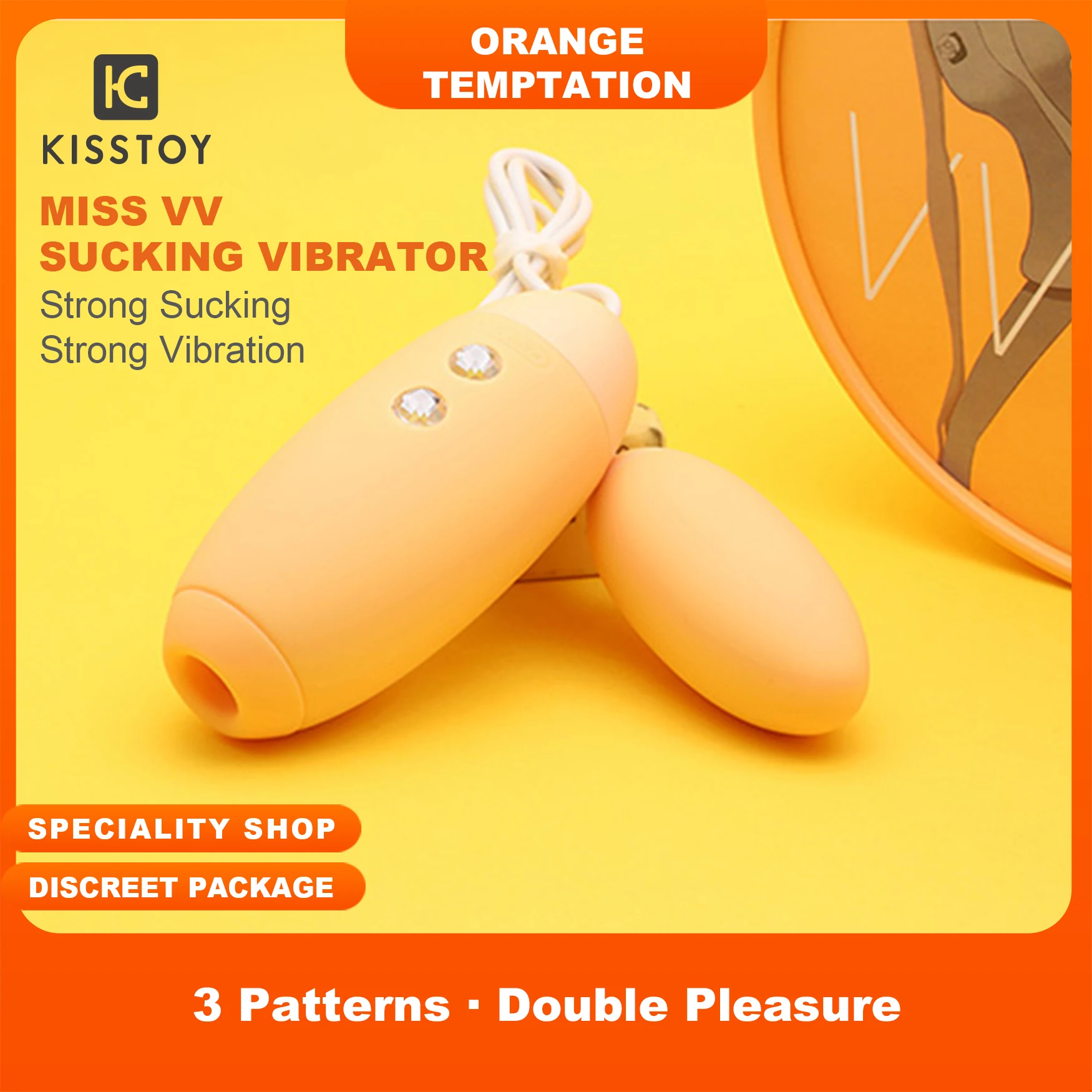 Kisstoy Miss VV Dual Vibrators for Women Vibrating Eggs Clitoris Stimulator Nipples Sucker Erotic Toys Sex Shop Adults Goods 18+