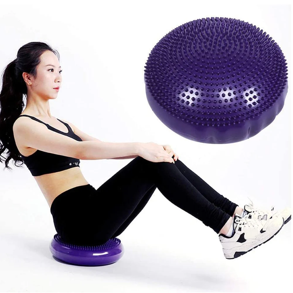 Inflatable Yoga Balls Massage Pad for Wobble Balance Fitness Exercise Training image 4