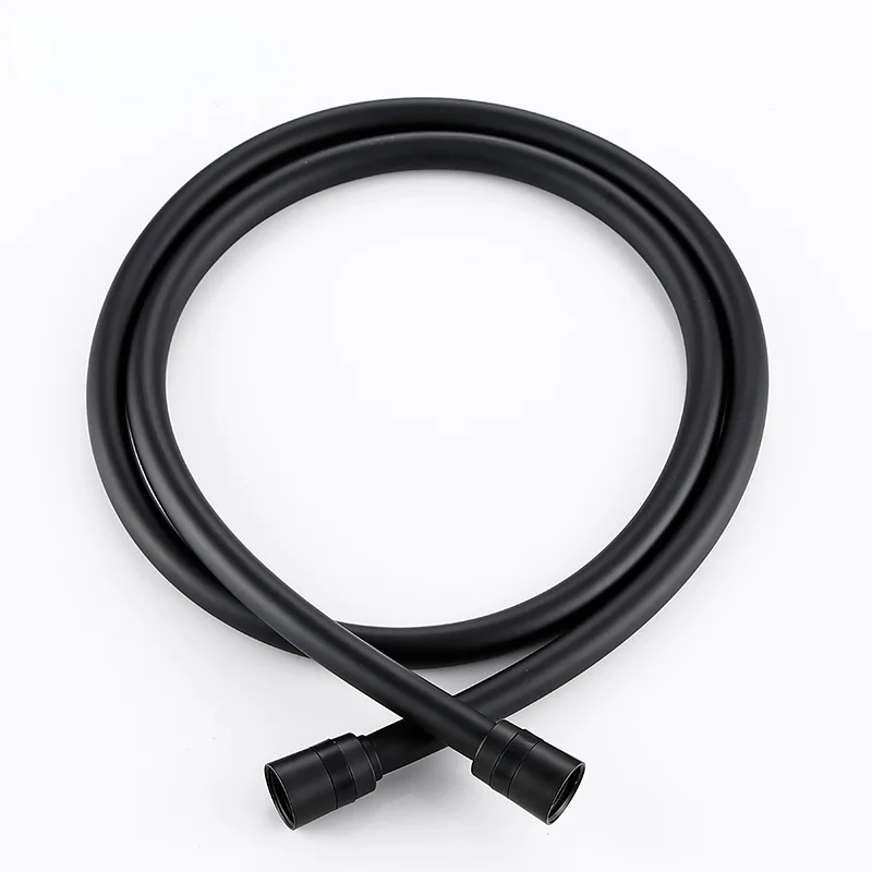 

Flexible Matte Black PVC Shower Explosion-proof Hose 1.5m Shower Hose Household Bathroom Fittings Hose Bathroom Accessories