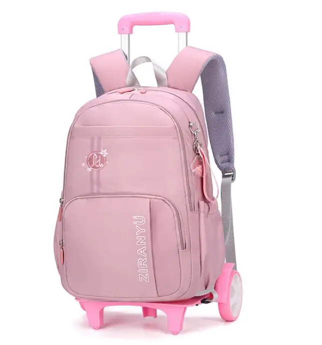 ZIRANYU Student School Rolling Backpack Bag Wheels School Wheeled Backpack Bag for girls School Trolley backpack Bag for kids