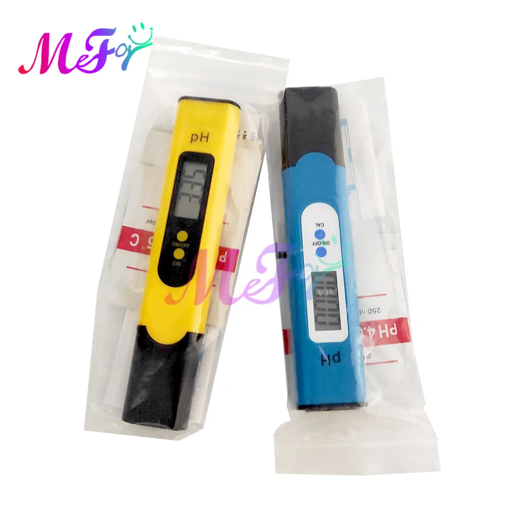 High Accuracy 0.01 Digital PH Meter Tester for Water Food Aquarium Pool Pocket Size PH Tester Large LCD 0-14PH With Battery