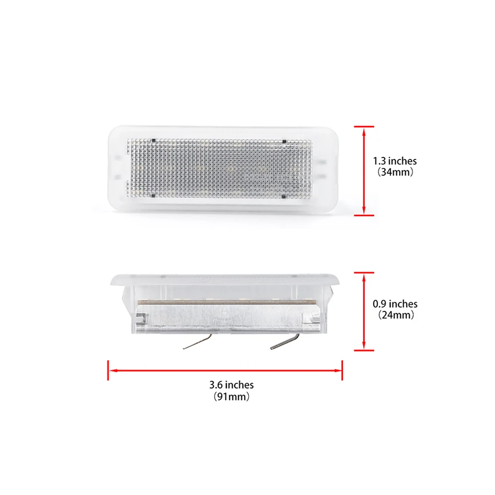 2 قطعة خالية من الأخطاء الأبيض LED تحت الباب المجاملة الداخلية Footwell ضوء الأمتعة جذع لاند روفر فريلاندر 1998-2006 #5