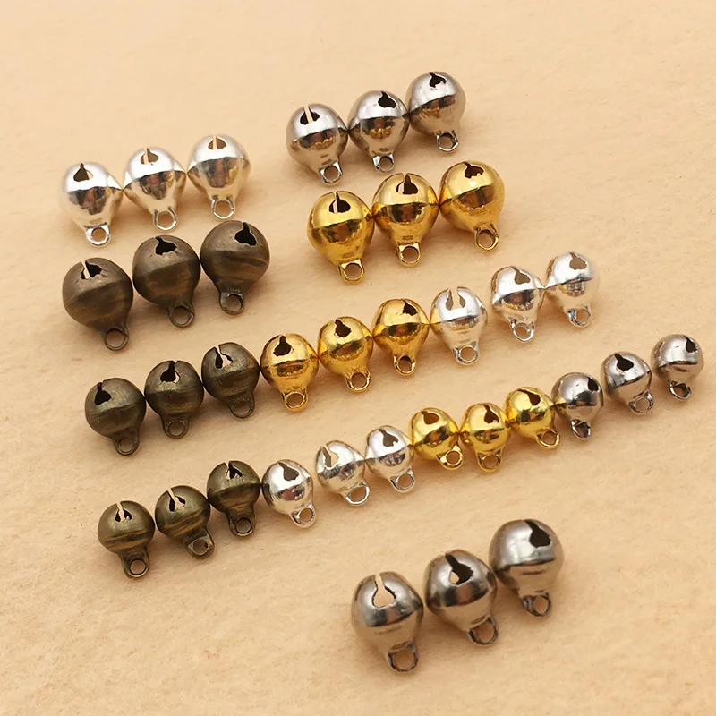 

100pcs Copper Small Jingle Bell New Year Christmas Bell Multicolor Jingle Bell Pendant Charm for Jewelry Making