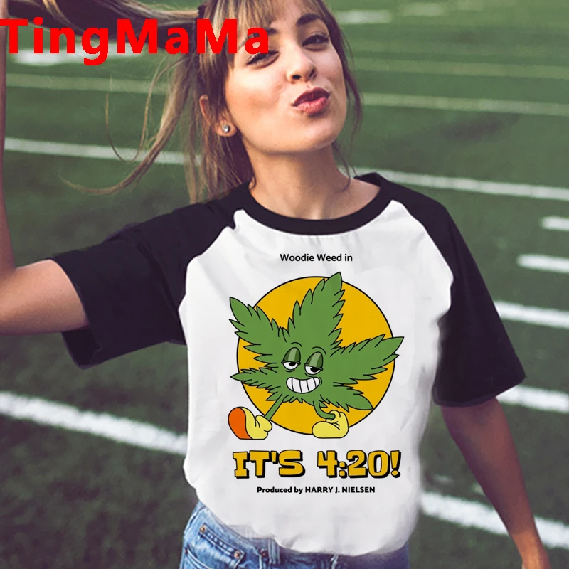 New Bong Weed Graphic Tees Men Kawaii Cartoon Harajuku Bong T-shirt Funny Weed T Shirt Unisex Fashion Summer Tops T-shirts Male