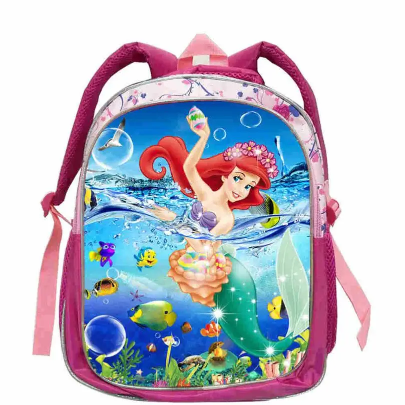 The Little Mermaid Ariel Backpack Princess Kids School Bag Fairy Tale Schoolbag Book Bags for Teen Girls mochila