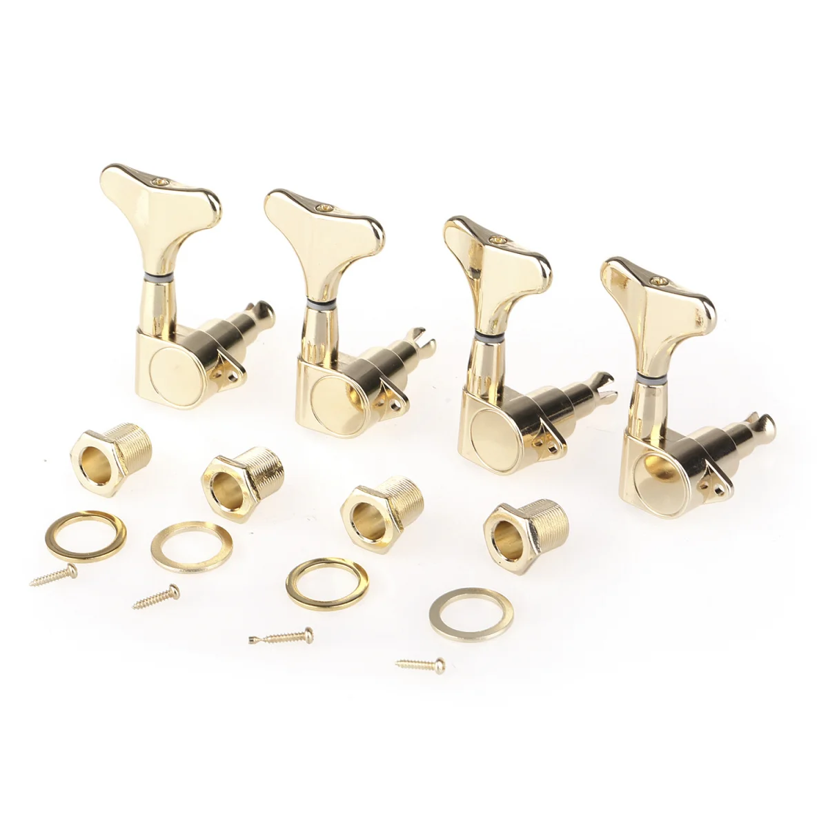 Musiclily Pro 4 Sesuai Elektrik Disegel Bass Tuners Mesin Kepala Tuning Keys Pasak Set untuk 4 String Presisi Jazz bass emas