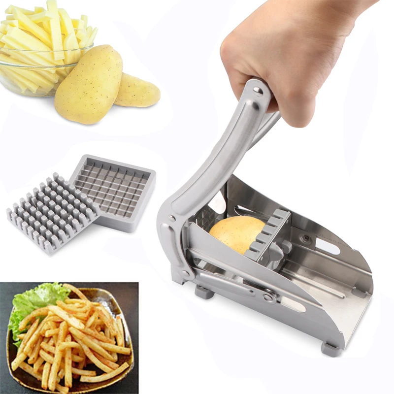 

Professional Fries Cutter Potato Cutter Vegetable Cutting Machine Chopper Stainless Steel Vegetable Potato Slicer Diced Device