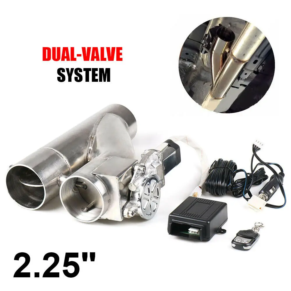 2 ''2.25'' 2.5 "3" Elektrische Uitlaat Uitsparing Kit Y pijp Uitlaat Regelklep Met Dual Valve systeem Schakelaar Afstandsbediening Kit
