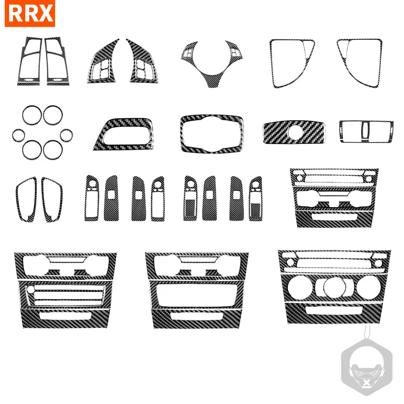 Autocollants en fibre de carbone pour changement de vitesse automatique, panneau de commande central, lève-vitre électrique, BMW Série 1, E81, E82, E87, E88, 2008-2013