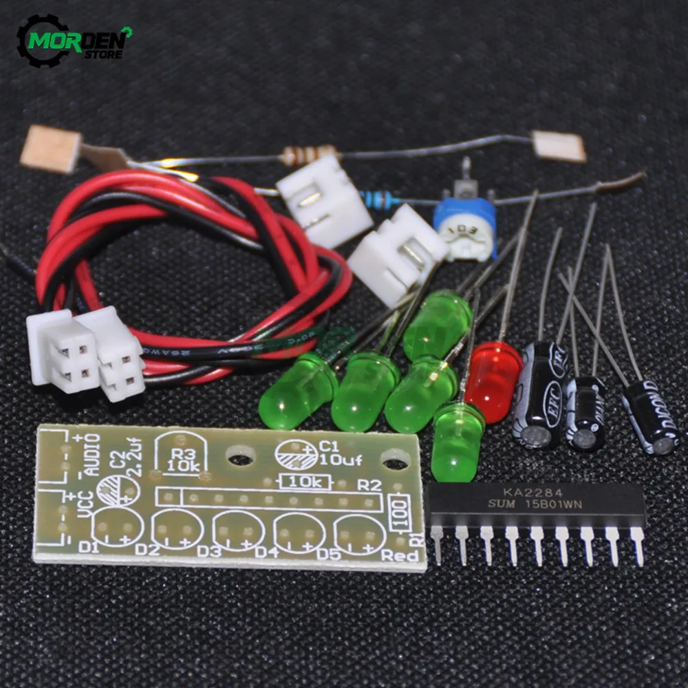 Elektronika KA2284 DIY Kits Audio Level Indicator Suite Trousse Electronic Parts 5mm LED Level Indicating 3.5-12V