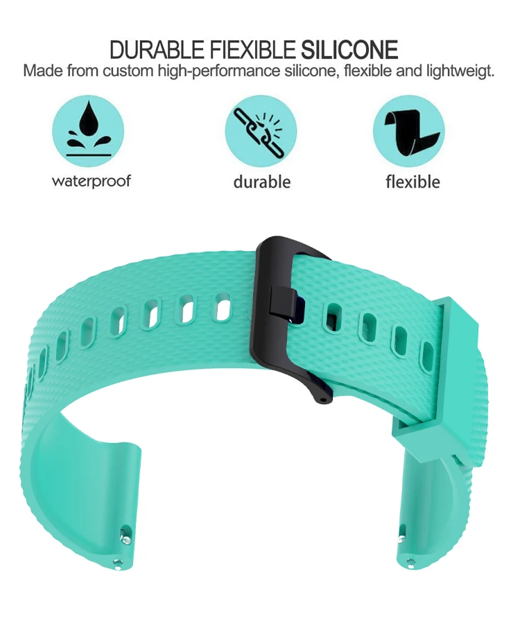 20มม.สไตล์อย่างเป็นทางการกีฬาซิลิโคนสำหรับผู้เบิกทาง Garmin 158 245 245M 645 Venu SQ Vivoactive 3สมาร์ทสร้อยข้อมือ