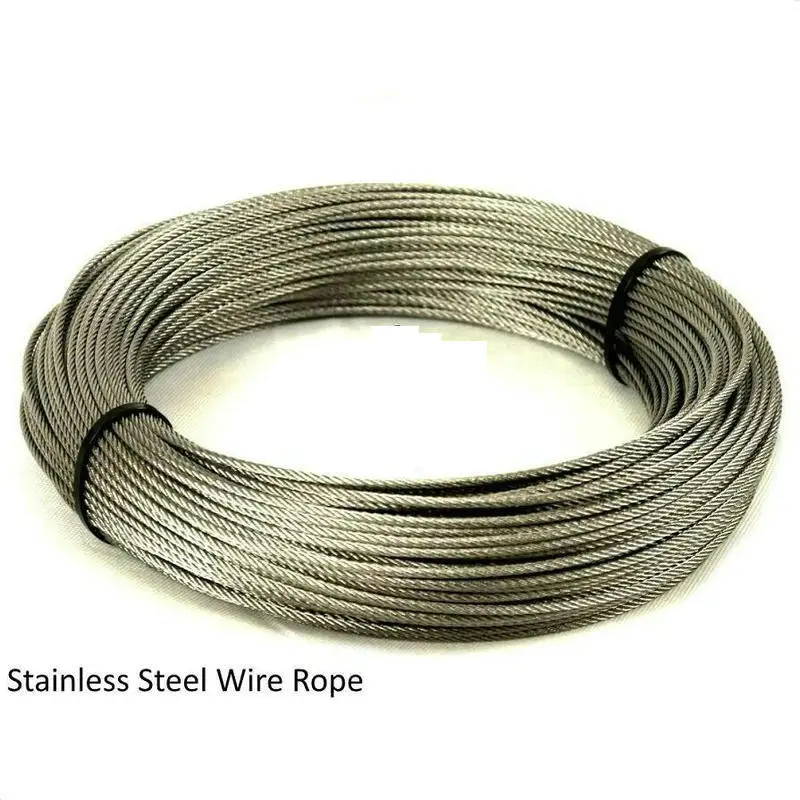 HQ 3MM 316 Marine Grade Stainless Steel Wire Rope Balustrade Decking Shade Sail Rigging Cable 7X7 7X19 1X19 Structure