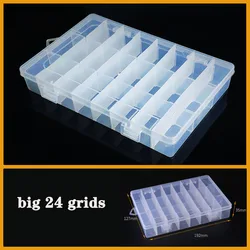 Container big 24 grids Plastic Box Practical Adjustable Compartment bead storage case Screw Holder Case Organizer