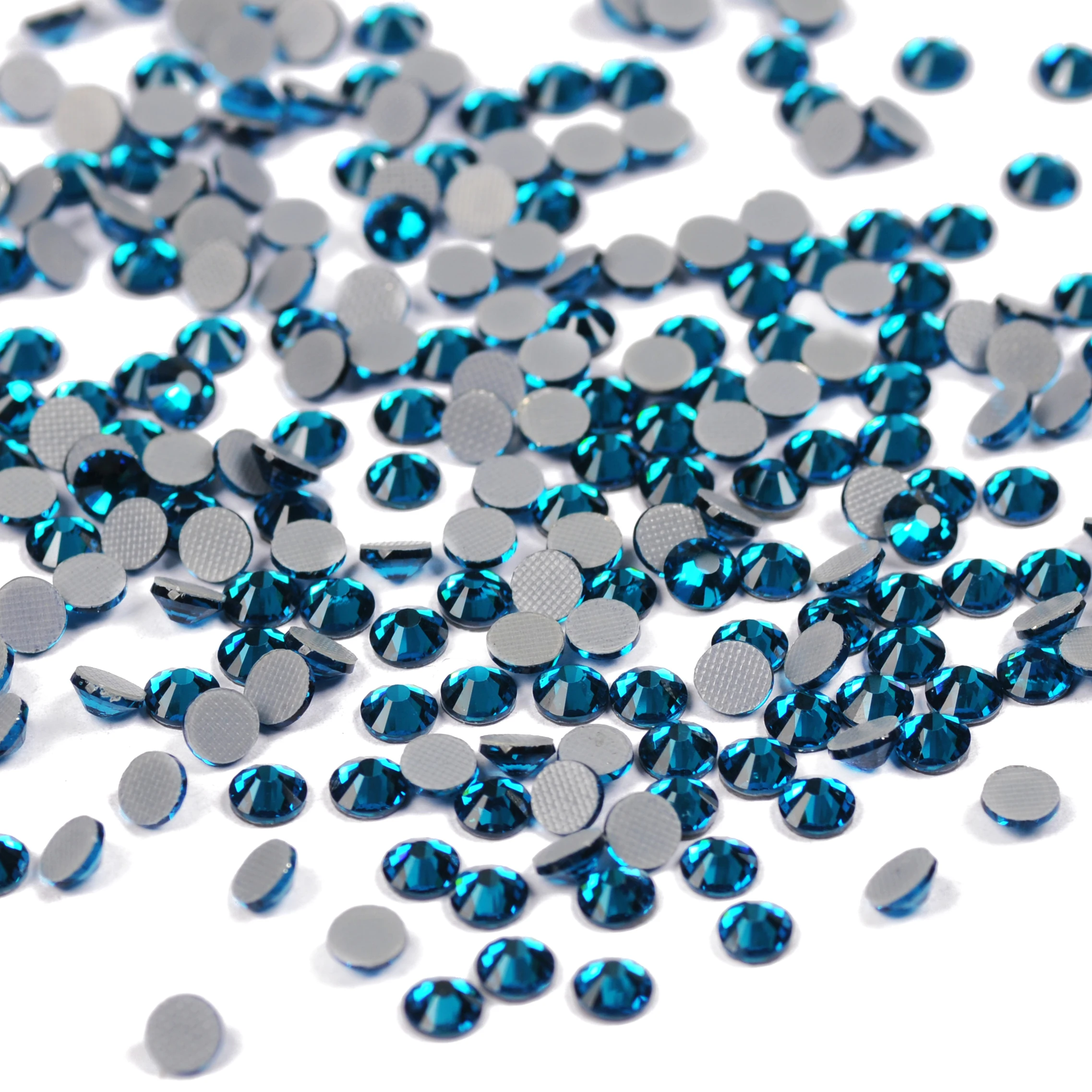 

2058 Blue Zircon Hot Fix Strass Glass Flatback Crystals Glitter Accessories DIY Crafts Rhinestones For Garment Decorations