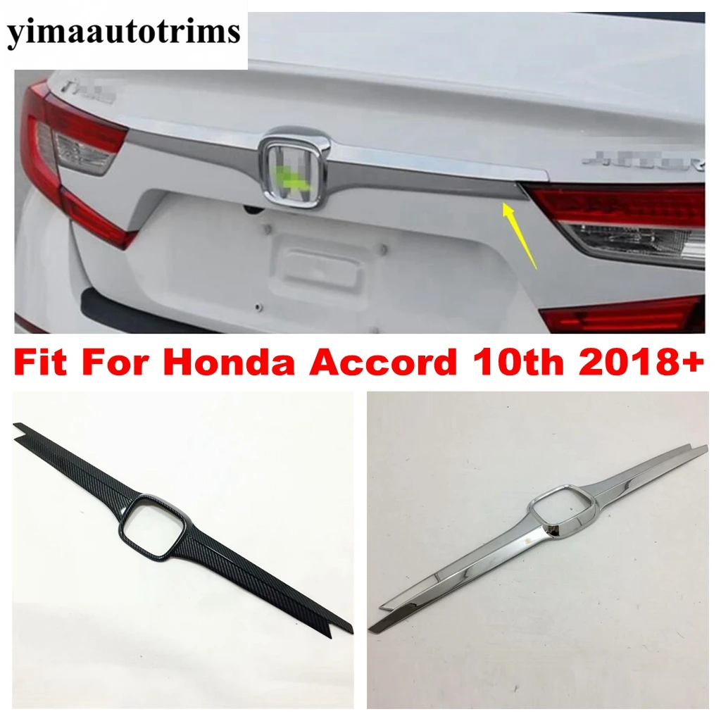 

Rear Trunk Tail Door Tailgate Upper Strip Plate Bezel Accessories Panel Cover Trim Fit For Honda Accord 10th 2018 - 2022