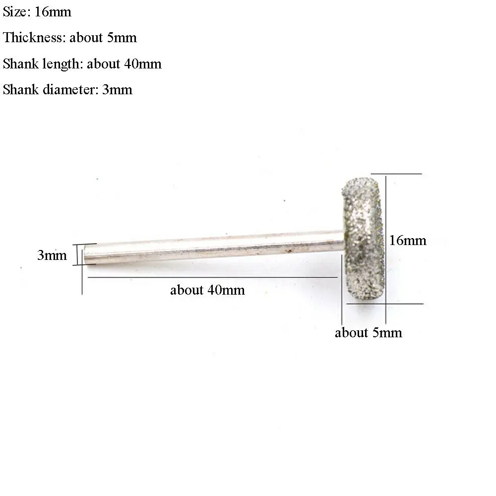 5-16มม.รอบเพชร Burr บดแกะสลัก2.35/3Mm Shank สำหรับ Dremel