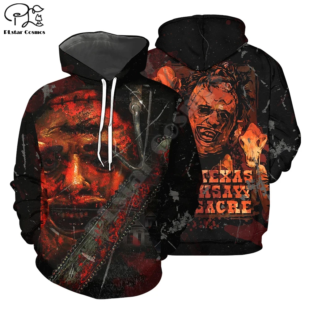 PLstar Cosmos Halloween Horror Art Movie Michael Myers Funny Man/Women Long Sleeve Streetwear 3DPrint Zip/Hoodies/Sweatshirts B1