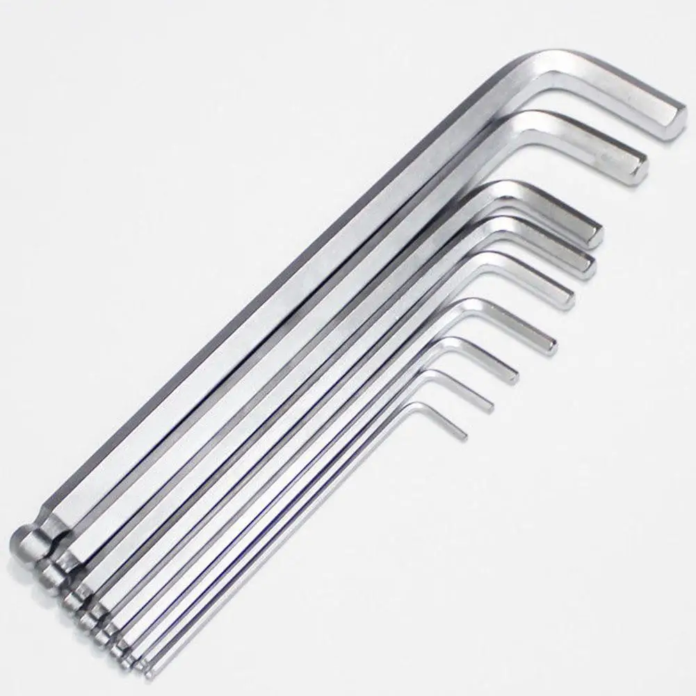 Ball End Hex Wrench Allen Key Hand Tools Metric Allen Nickel Plating 1.5mm-6mm Hexagon Keys Hand Tools Kits Accessories