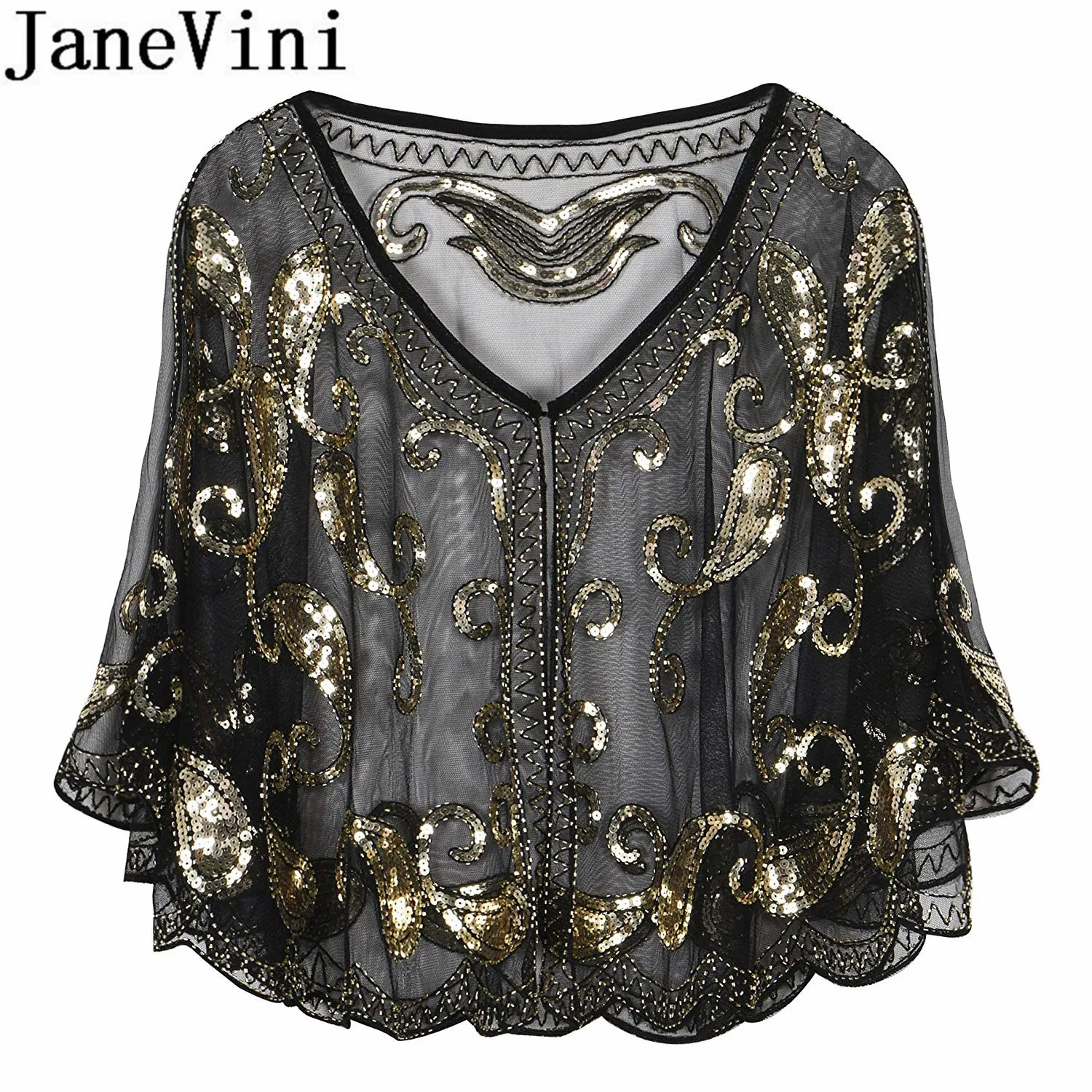 

Блестящие вечерние накидки jaevini с блестками для женщин, черные, Золотые Свадебные палантины с бисером, Свадебные палантины, накидка для невесты
