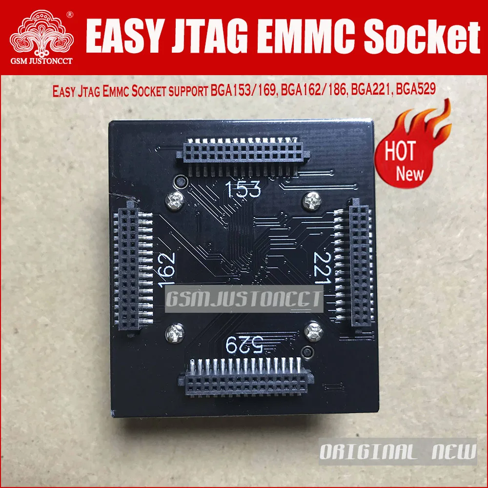 2024 Original New EASY JTAG EMMC Socket Support  (BGA153/169, BGA162/186, BGA221, BGA529 )