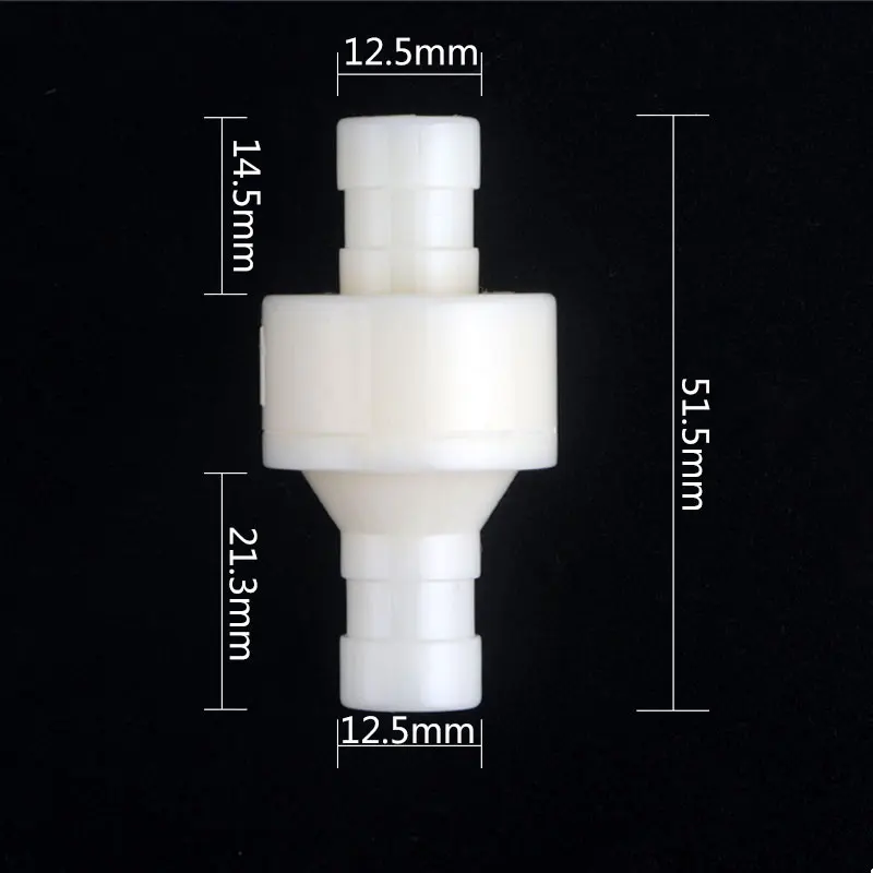 12MM Plastic One Way Inline Check Valve Gas Air Liquid Water Fluids Valve Water Dispenser Accessories Heating Bile Steam