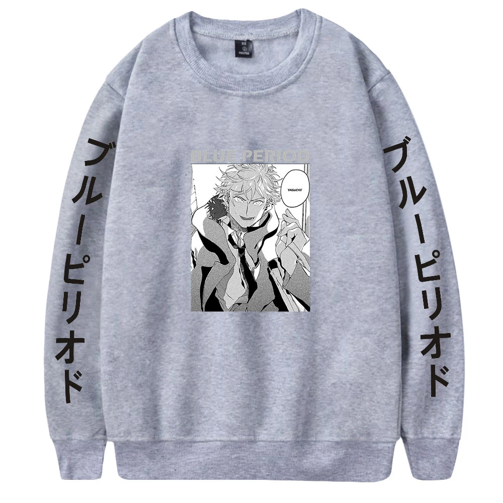 2021 Manga niebieski okres bluza O-Neck dres mężczyźni kobiety znosić Harajuku Streetwear japońskie Anime ubrania