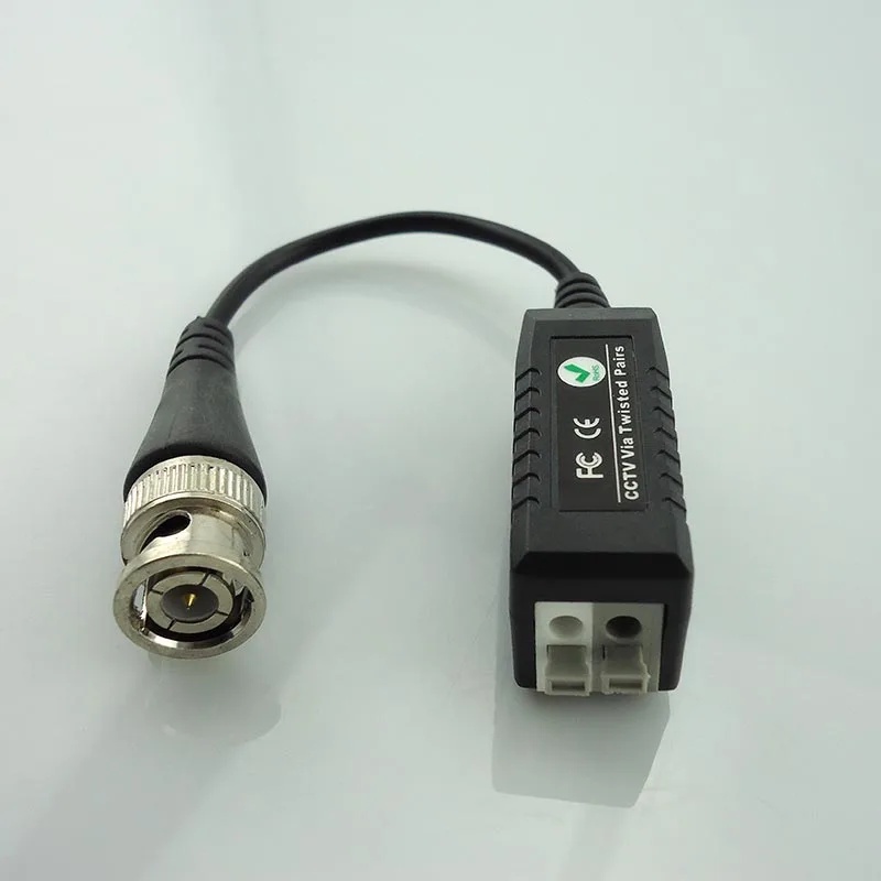 Transceptor de cámara de audio pasiva, dispositivo de transmisión de vídeo Cctv, Bnc, trenzada mejorada, Utp, Balun, Cable de correo a Cat5, L19, 5/10 pares