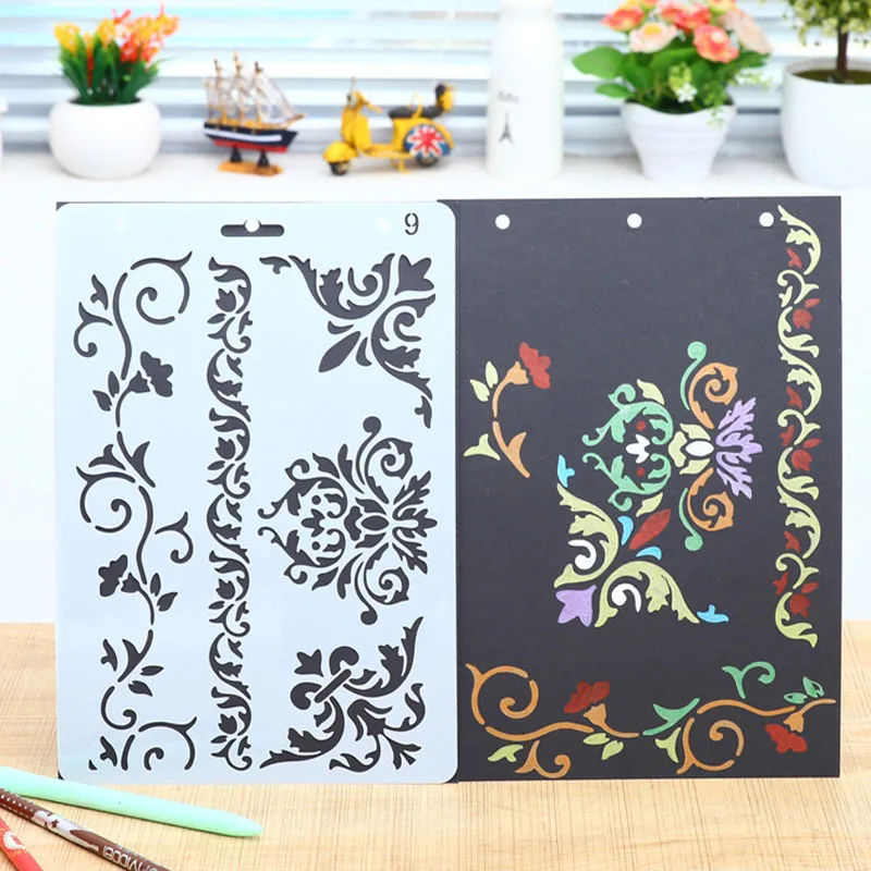 Reusable Stencil Craft Layering Stencils For Walls Scrapbooking Painting Template Stamps Album Decorative Embossing Paper Cards