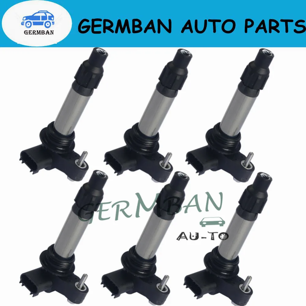 6PCS 12618542 12632479 Ignition Coil For Buick Lacrosse For Cadillac CTS Camaro Impala Terrain SRX GMC Pontiac Saturn  Suzuki