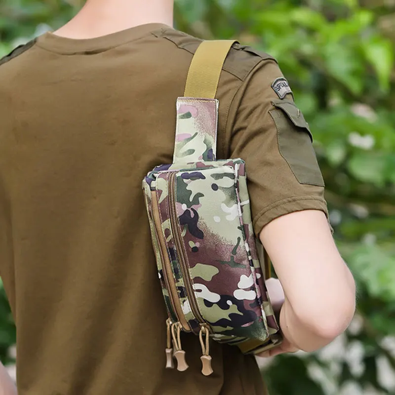 YoReAi New Men Waist Bag Pouch Waterproof Military Belt Shoulder Bags Molle Nylon Mobile Phone Wallet Travel Tool Chest Packs