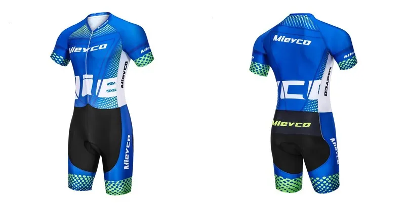 Kurzarm Triathlon Anzug Männer Ein Stück Skinsuit Outdoor Racing Overall Radfahren Laufen Strumpfhosen Conjunto Deportivo Hombre – Detail 11