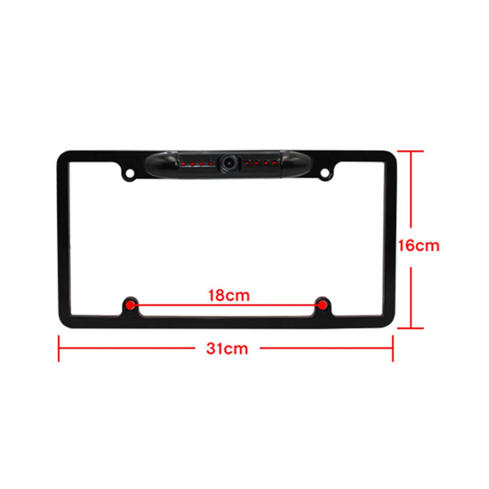 Hot US License Plate Frame Mount Waterproof Night Vision Car Rear View Backups Camera Porta Placas Vehiculos Plakalık Araba