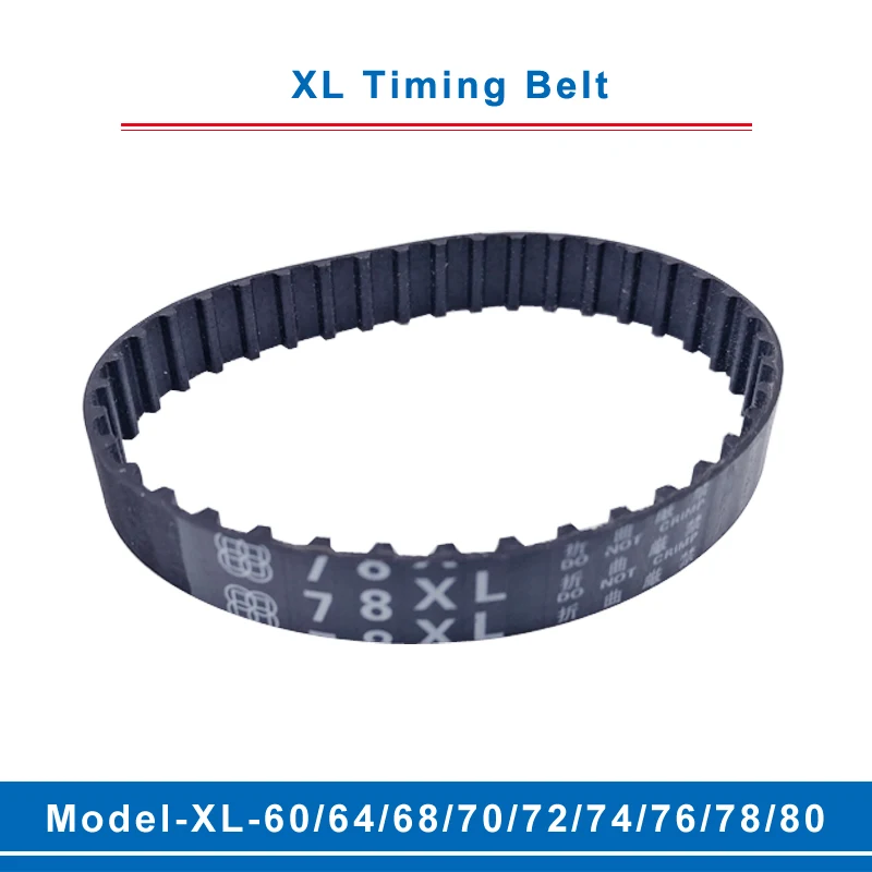 XL Timing Belt Teeth Pitch 5.08 mm Model-60XL/64XL/68XL/70XL/72XL/74XL/76XL/78XL/80XL Trapezoid Teeth Rubber Belt Width 10/15 mm