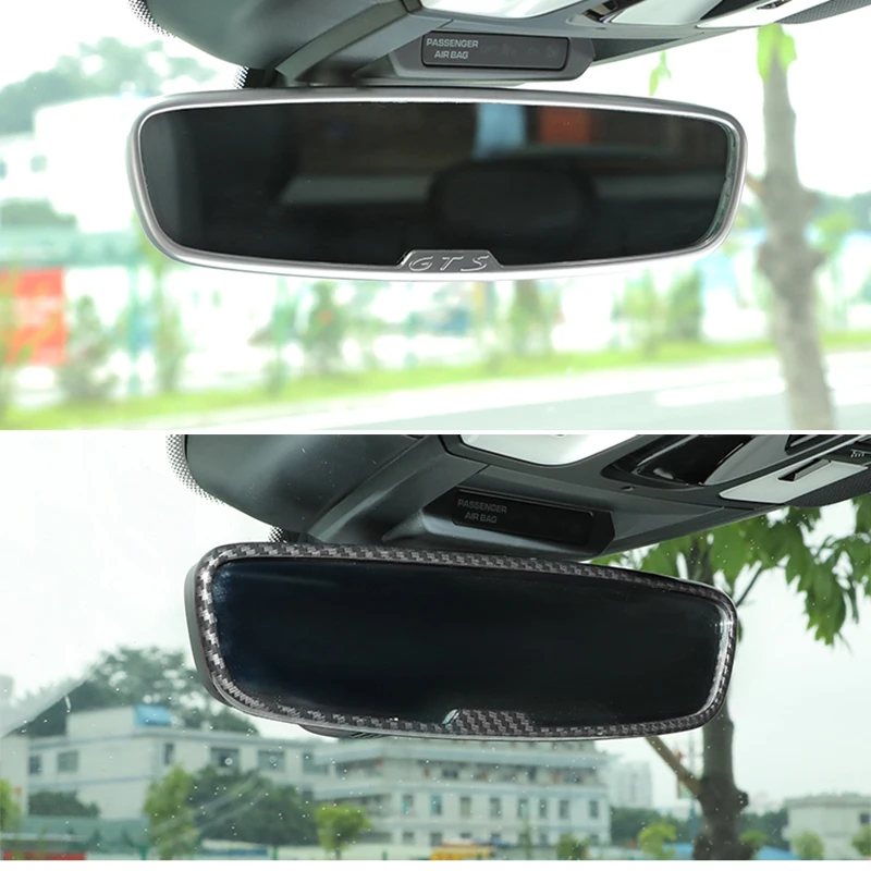 Car Interior Rearview Mirror Frame Trim For Porsche Cayenne Macan Panamera Interior Car Accessories