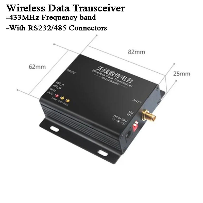 8km RS485/RS232 Lora Modbus Gateway Wireless data transmission Transmitter/Receiver 433MHz RF Module IOT devices Sensor data