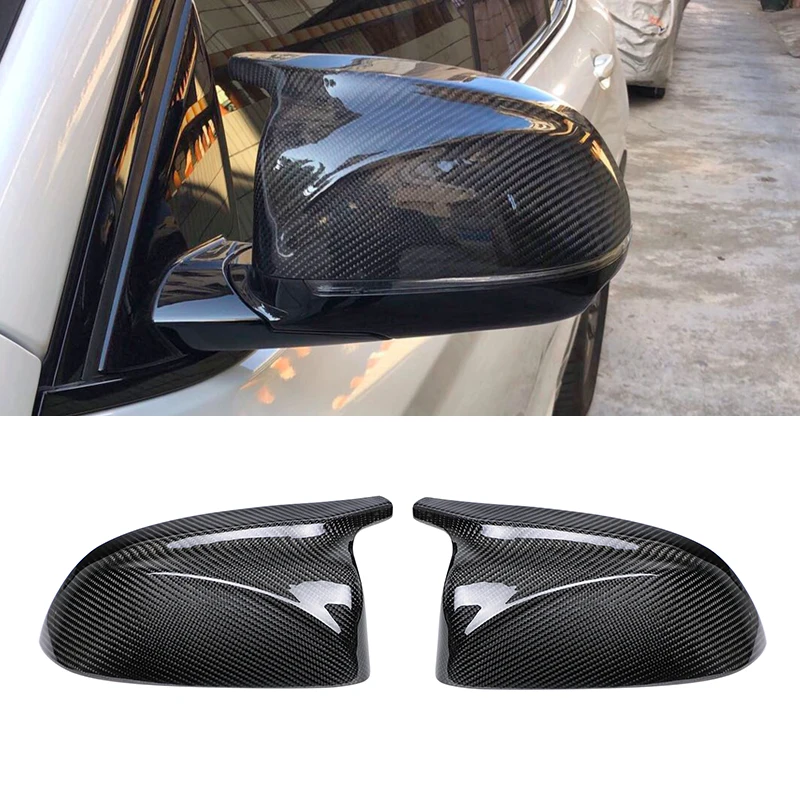 M look Carbon Fiber Mirror Cover for BMW X3 G01 X4 G02 X5 G05 Side Door Rearview Cover Caps 2018 2019 2020+