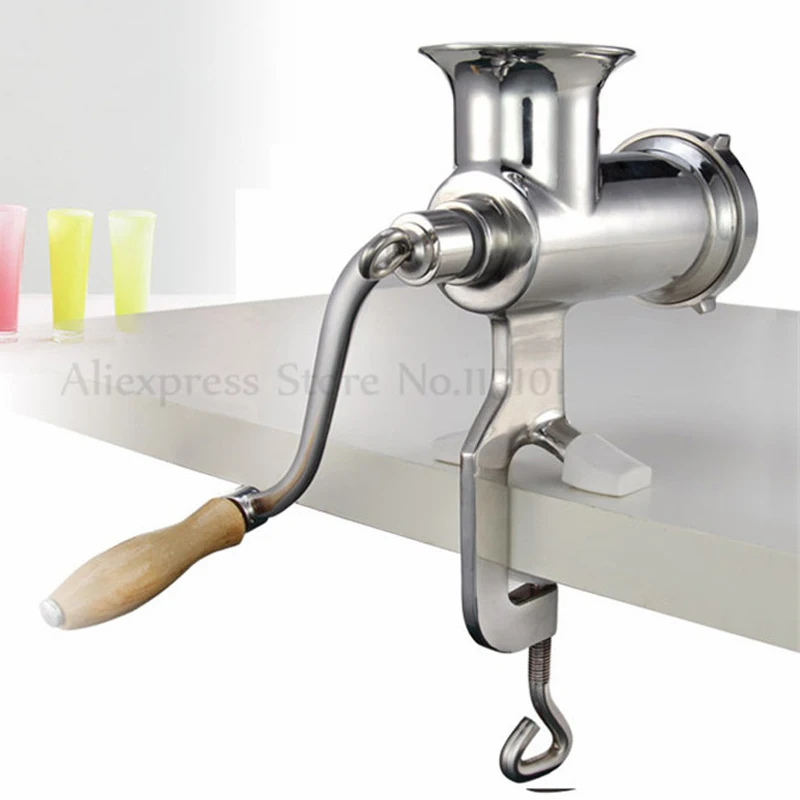 

Durable Meat Grinder Stainless Steel Blade Manual Kitchen Mincer 10# Sausage Maker