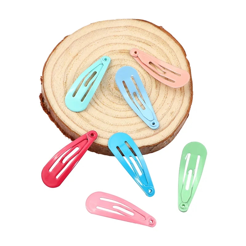 50Pcs/Box Mini Hair Clips Child Metal Hairgrip Solid Color Kids Snap Hairpins Baby Hair Barrettes Colorful Hair Accessories