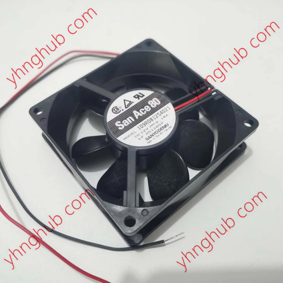 

Sanyo Denki 109R0812S4021 DC 12V 0.18A 80x80x25mm 2-Wire Server Cooling Fan