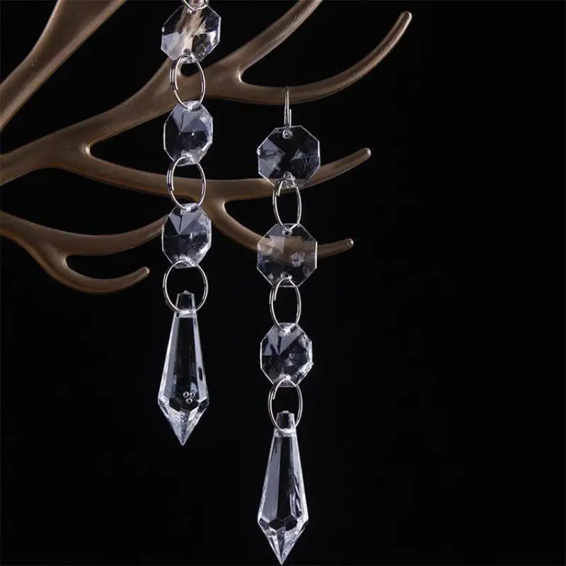 Transparent Acrylic Crystal Garland Hanging Bead Curtain, Party Celebration Decoration, Christmas Tree Pendant, 30 Pcs, 60Pcs