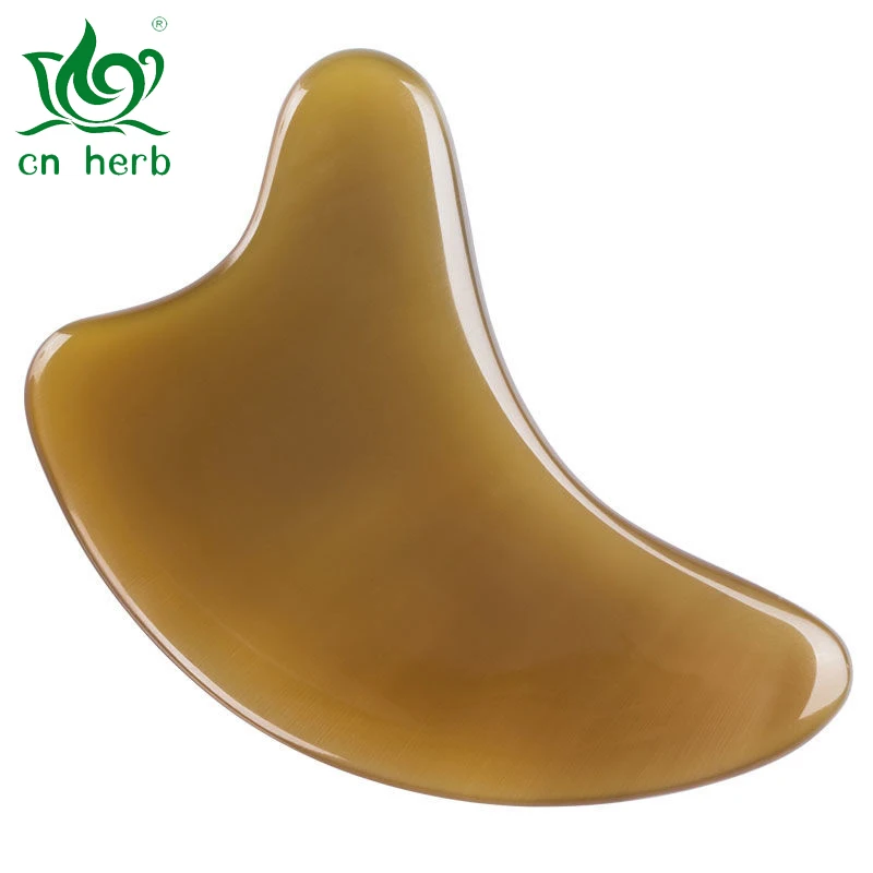 CN Herb Yak Skull Scrapping Plate Face Gua Sha Scraping Massage Tool Dolphin-Shaped Meridian Muscle-Poking Stick Free Shipping