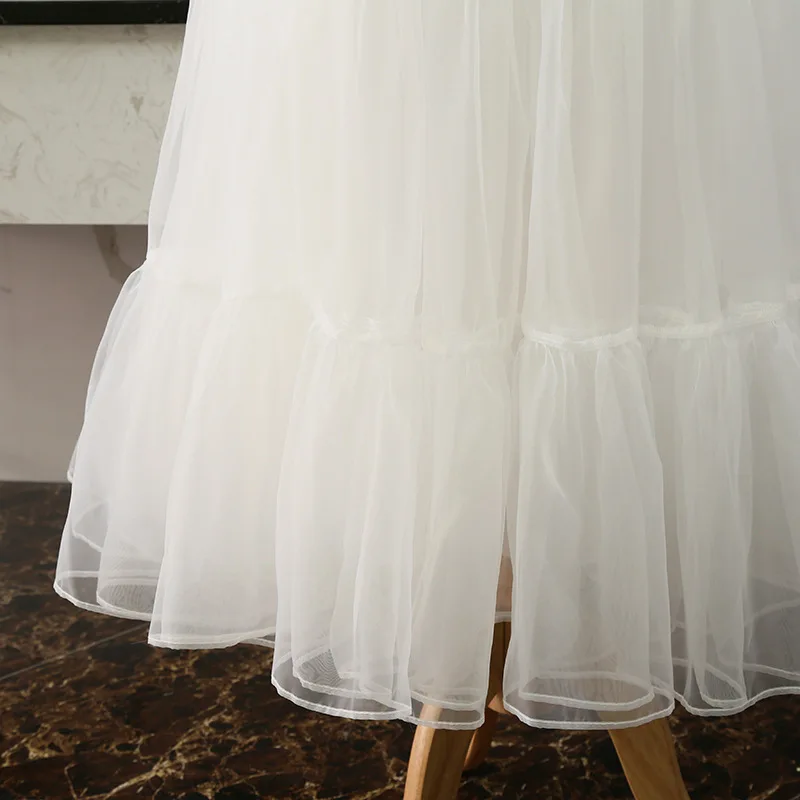 80CM Long Puffy Skirts Lolita Cosplay Tutu Skirt Women Ball Gown Bridal Petticoat White Wedding Dress Underskirt Adult Prom Tutu