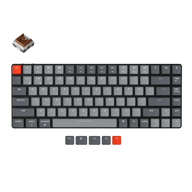 Keychron K3 D V2 Ultra-slim Wireless Mechanical Low Profile Keyboard  Optical Hot-Swappable Switch White Backlit for Mac Windows