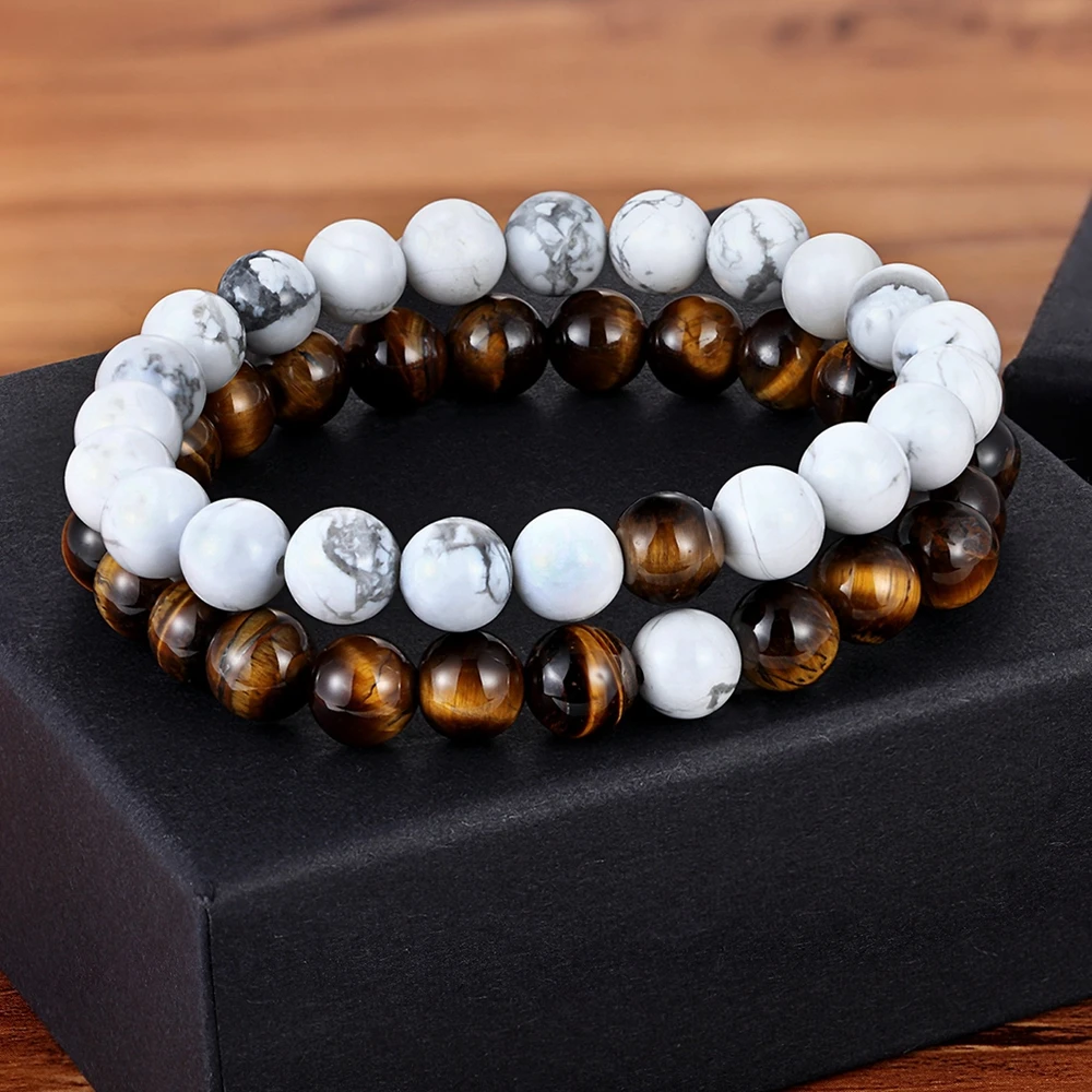 Various Combination Styles Beaded Bracelets for Couples, DIY Gift Box