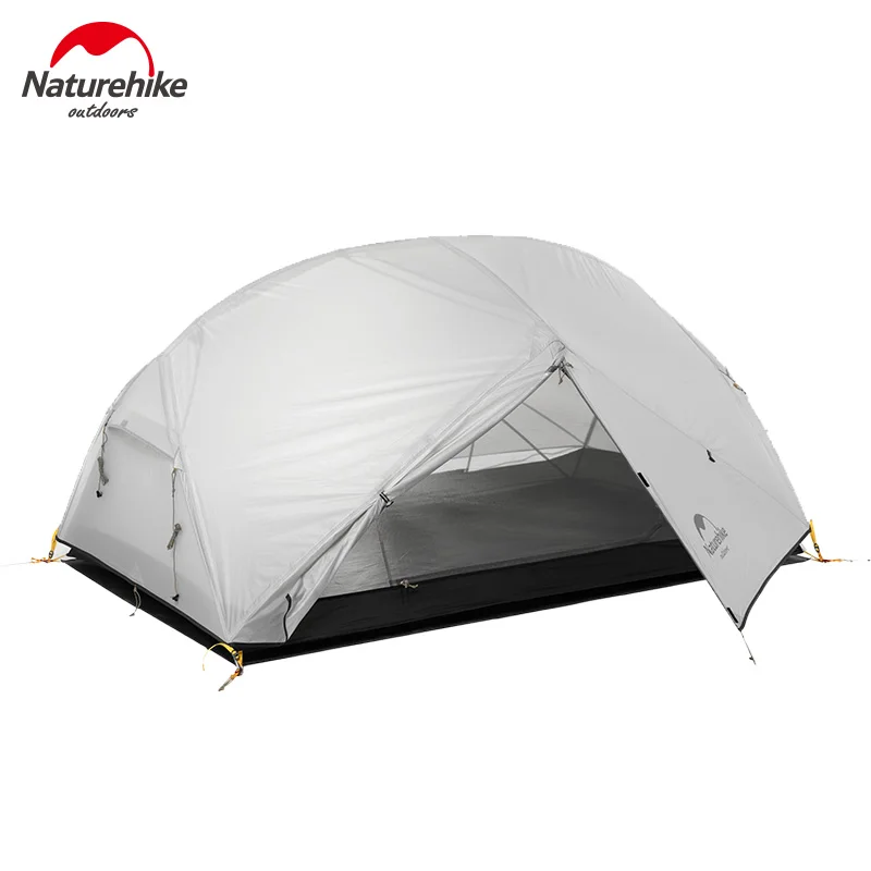 Imagem -02 - Naturehike Mongar Pessoa Barraca de Acampamento Ultraleve 20d Dupla Camada à Prova Impermeável Água Viagem Tenda Acampamento Caminhadas Equipamentos com Esteira