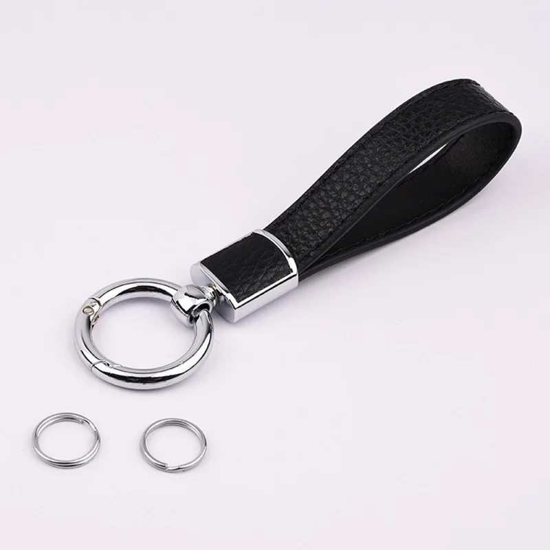 Women\'s Luxury Metal Leather Keychain Holder Men\'s Gadgets Couple Auto Keyring Accessories High Quality Car Key Holder