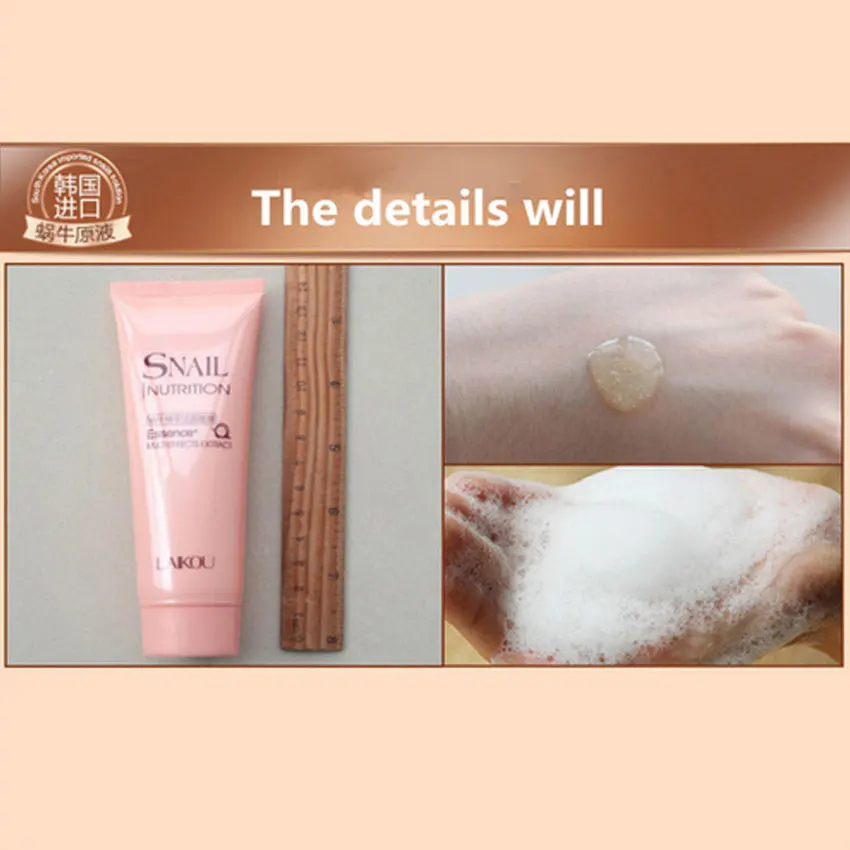 Face skin whitening Cleanser Snail essence Nutrition Wrinkle Scar Removal Gel Treatment Acne Pimples Remove blackheads