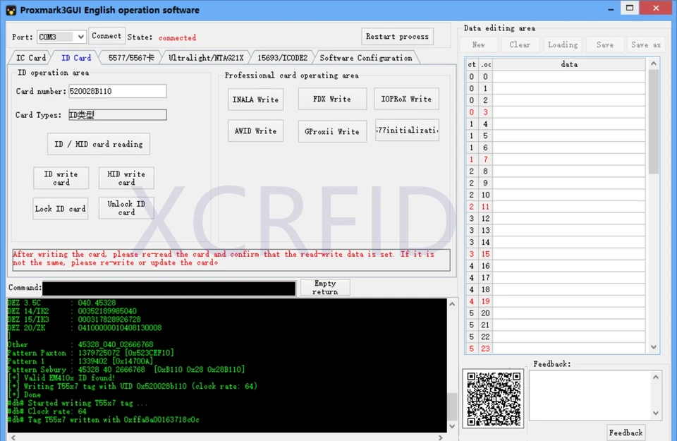 Lecteur de Puce Intelligente RFID PM PRO Décodeur 5XUID Porte-Clés