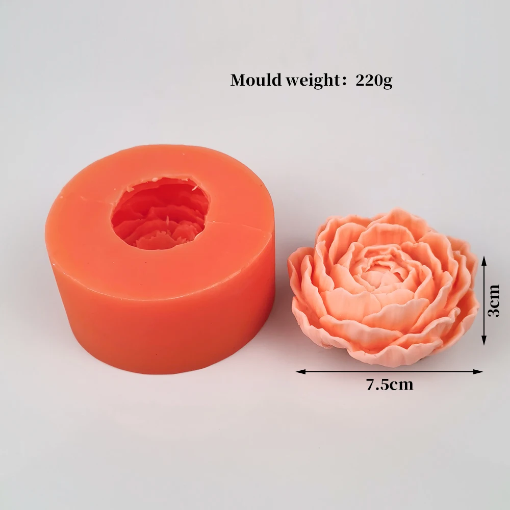 

Форма для свечей с цветком пиона, ручная форма для цветочного мыла «сделай сам», силиконовая форма, силиконовая форма, форма для мыла, принадлежности для мыла